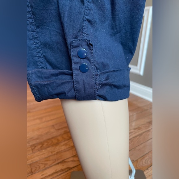 Gloria Vanderbilt! Willa/Navy Capris/Missy size-6/roll up/roll down-hem - Picture 6 of 16